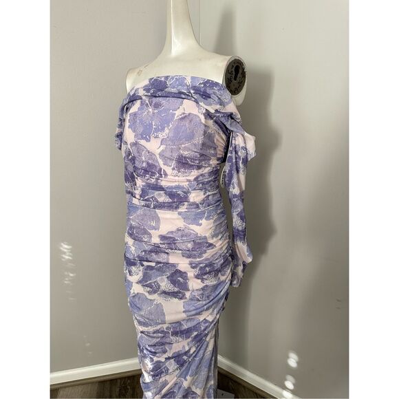 NWT Staud Solana Floral Ruched Maxi Dress Size XS $395 - Picture 6 of 14
